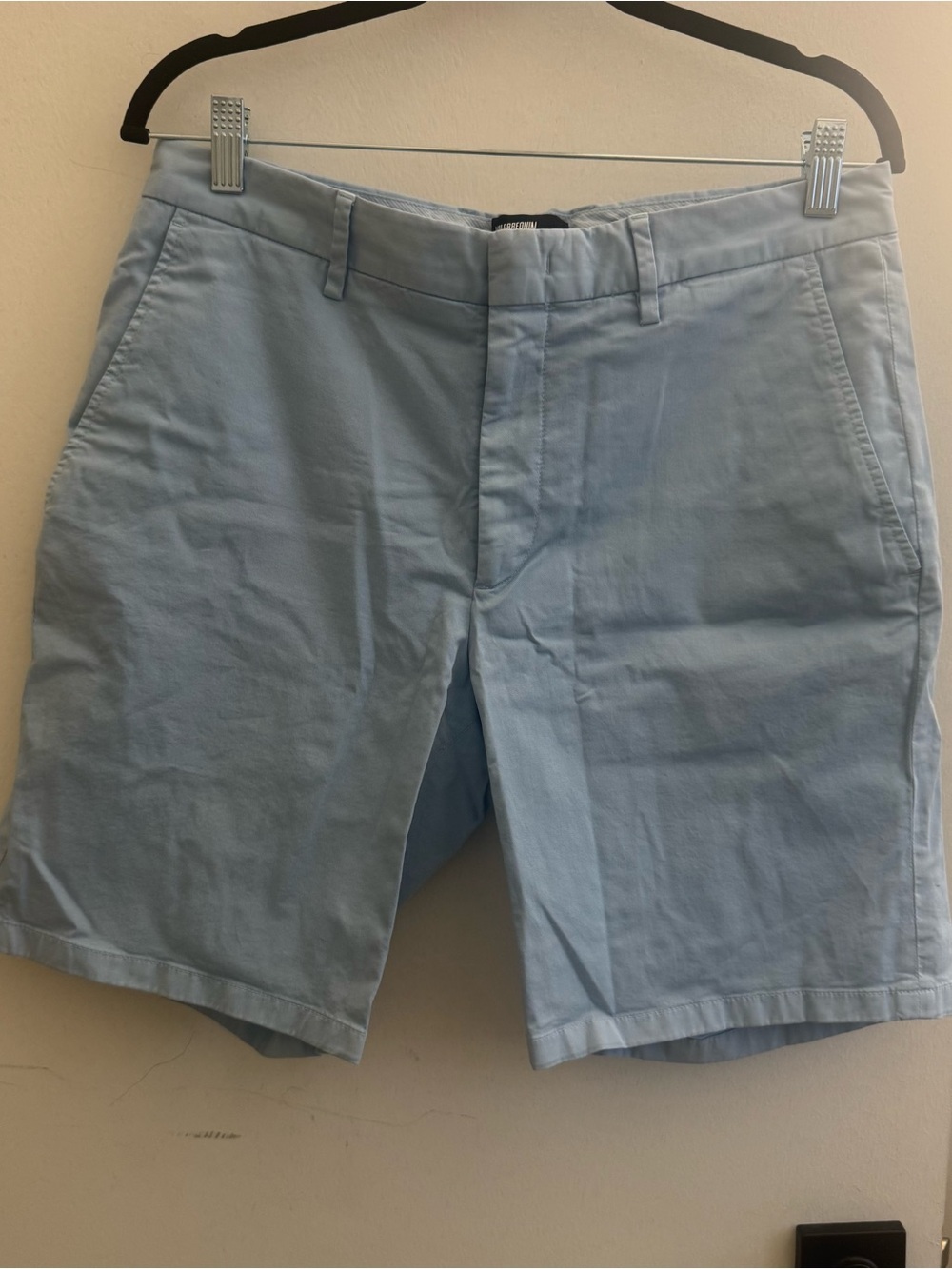 Vilebrequin Light Blue Flat-Front Cotton Shorts